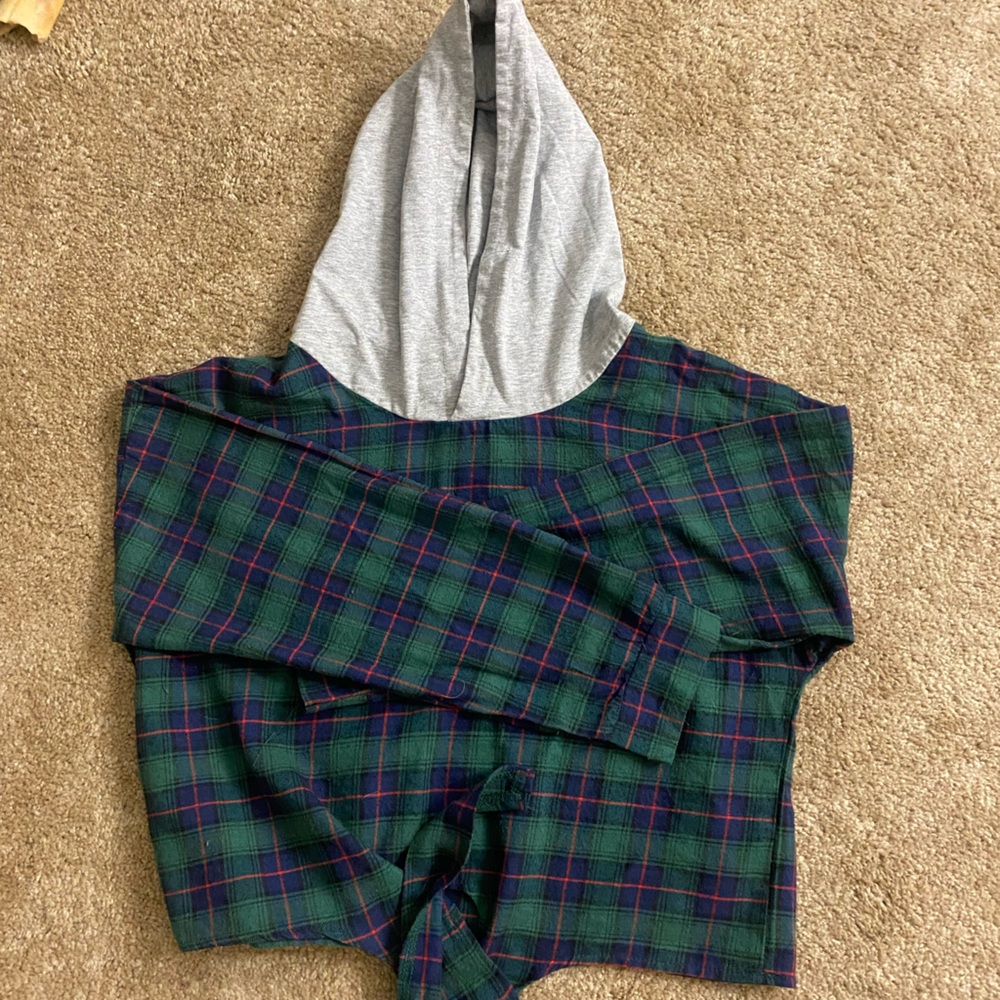 Cross Tie Hooded Flannel